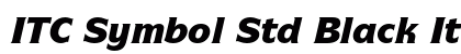 ITC Symbol Std Black Italic Preview