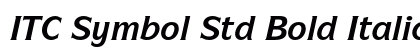 ITC Symbol Std Bold Italic Preview