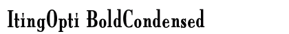 ItingOpti BoldCondensed Preview