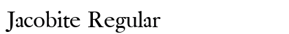 Jacobite Regular Font