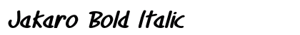 Jakaro Bold Italic Preview