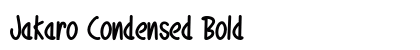 Jakaro Condensed Bold Preview