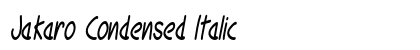 Jakaro Condensed Italic Preview