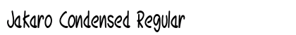 Jakaro Condensed Regular Preview