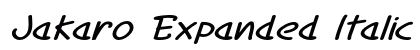 Jakaro Expanded Italic Preview
