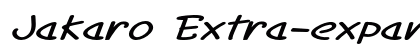 Jakaro Extra-expanded Italic Preview