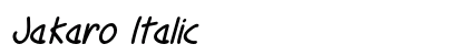 Jakaro Italic Preview