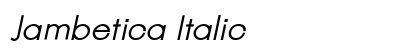 Jambetica Italic Preview