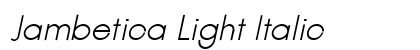 Jambetica Light Italic Preview