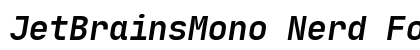 JetBrainsMono Nerd Font Mono Bold Italic Preview
