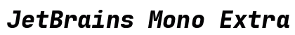 JetBrains Mono Extra Bold Italic Preview
