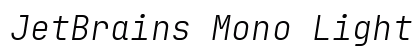 JetBrains Mono Light Italic Preview
