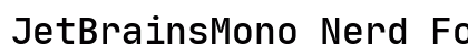 JetBrainsMono Nerd Font Mono Regular preview