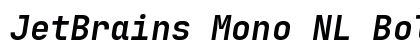 JetBrains Mono NL Bold Italic Preview