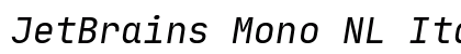 JetBrains Mono NL Italic Preview