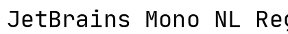 JetBrains Mono NL Regular Preview