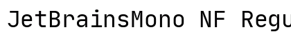 JetBrainsMono NF Regular Preview