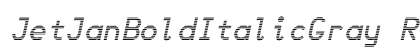 JetJanBoldItalicGray Regular preview