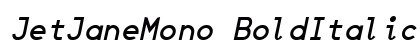JetJaneMono BoldItalic Preview
