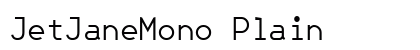 JetJaneMono Plain preview