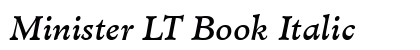 Minister LT Book Italic preview