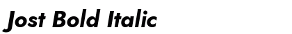 Jost Bold Italic Preview