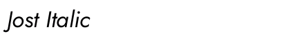 Jost Italic Preview