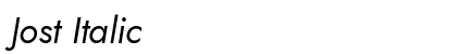 Jost Italic Preview