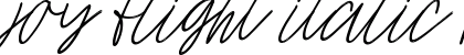 joy flight italic Regular preview