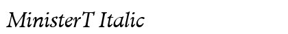 MinisterT Italic preview
