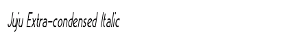 Juju Extra-condensed Italic Preview