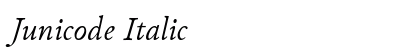 Junicode Italic preview