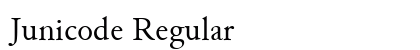 Junicode Regular Preview