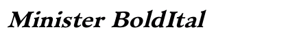 Minister BoldItal Preview