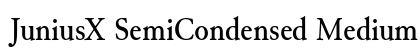 JuniusX SemiCondensed Medium Preview