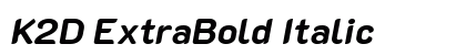 K2D ExtraBold Italic Preview