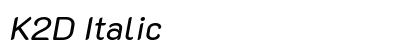 K2D Italic Preview
