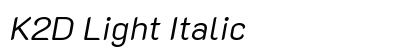 K2D Light Italic Preview
