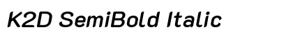 K2D SemiBold Italic Preview