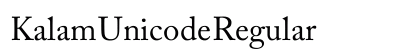 Kalam Unicode Regular preview