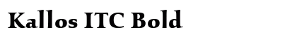Kallos ITC Bold preview