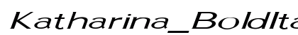 Katharina_BoldItalic Normal preview
