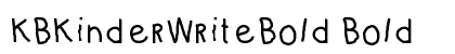 KBKinderWriteBold Bold preview