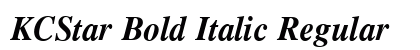 KCStar Bold Italic Regular preview