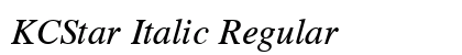 KCStar Italic Regular preview