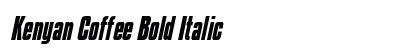 Kenyan Coffee Bold Italic Preview
