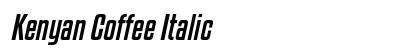 Kenyan Coffee Italic preview