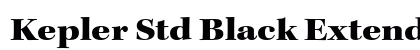 Kepler Std Black Extended Subhead Preview
