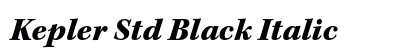 Kepler Std Black Italic Preview