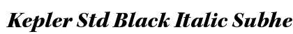 Kepler Std Black Italic Subhead Preview